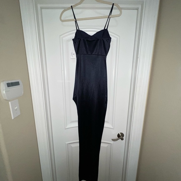 Lola High Slit Satin Dress NWT - Picture 2 of 6
